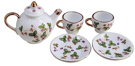 INOOMP 5piezas Vajilla Miniatura Cerámica Taza De Té Utensilios De Cocina Miniatura Juguete Simulación