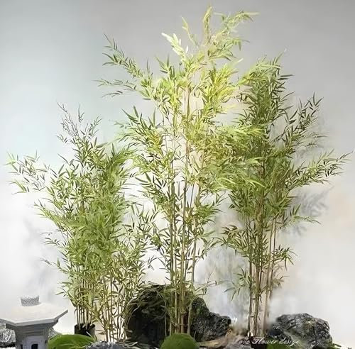 Künstliche Bambuspflanze, künstlicher Bambusbaum, mit simulierten Gummiblättern, künstlicher Landschaftsbambus, für den Innen- und Außenbereich, künstliche Bambuspflanze,1.8m/5.91ft