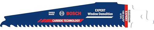 Bosch 1x EXPERT Window Demolition S959DHM Säbelsägeblatt (für Holz mit Metall, Stahl, Länge 150 mm, Professional Zubehör Säbelsäge)