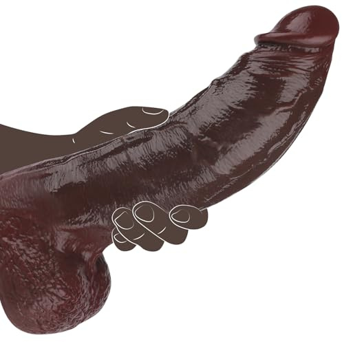 11.6Curved Realistic Anal Dildo Sex Toys,Dual Silicone Thick BBC Dildos | G Spot and Penis Toy with Strong Suction Cup, Hands-Free Soft Lifelike Aldult Sex Toy for Women Men Couples