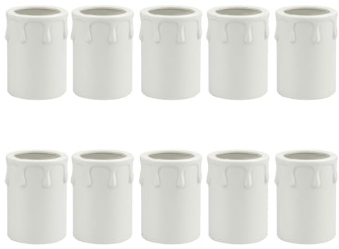 Kaeltsyn Lot de 10/20 manchons de protection pour douilles de lustre 44 x 60 mm
