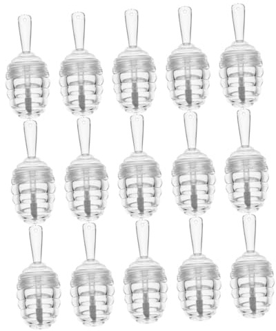 POPETPOP 15pcs Honey Pot Lip Gloss Containers Refillable Empty Lip Balm Bottles Portable Plastic Tubes for Travel and Business Trip Makeup Storage