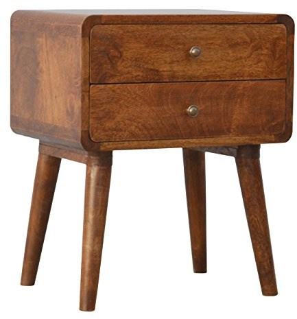Artisan Furniture Bedside, Wood, Chestnut, 45 x 35 x 55 cm