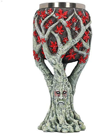 Nemesis Now Weirwood Tree Kelch, 17,5 cm, Game of Thrones, Harz mit Edelstahleinsatz, Grau, Einheitsgröße