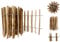 Floranica clôture en noisetier châtaignier 1 mètre x 60 cm de hauteur, écart 4-6 cm, clôture à piquets, bordure de jardin