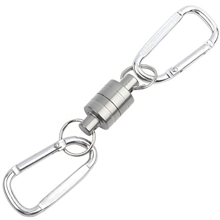 MAGT Fliegenfischen Magnet Net Release Halter, Magnet Schlüsselanhänger Magnet Kescher Release Lanyard Clip Magnetische Karabiner