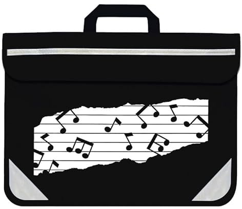 Black Duo Music Carry Bag with Music Notes Logo