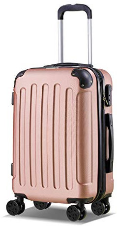 Maleta de Cabina rígida Ligera de ABS con Ruedas Dobles 360°, Tirador telescópico y Asas reforzadas | Equipaje de Mano Compacto y Resistente con Interior Forrado y Compartimentos organizadores