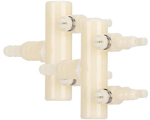 2Pcs Aquarium Luftverteiler Kunststoff Luftventilverbinde Air Ventil Schlauchverbinder Aquarium Verteiler Splitterpumpe Zubehör Aquarium Luftpumpe Splitterventil mit einstellbar Umsteller(2 Wege)