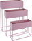 Rammento Large 3-Tier Plant Display Stand, Pink | Raised Patio & Balcony Planter on Legs Indoor Herb Garden | Vegetable Tower Planter Boxes Outdoor