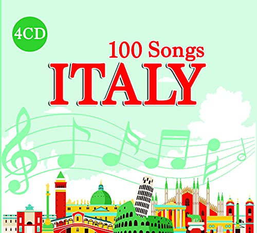 4 CD 100 Canzoni Italiane, Best Italian Music, Luciano Pavarotti, Maria Callas, Mina, Domenico Modugno