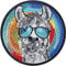 AufnäherCOOLES LAMA Geschenk lustiger Dekoaufbügler Comic Lamakopf Lama Rucksack Sticker Regenbogen Aufkleber/Bügelbild Stoff Applikation zum annähen/aufbügeln 80x80mm