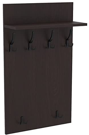 AKKE 100x60 | MAXI Garderobenpaneel Wandgarderobe Garderobe Wandpaneel Kleiderstange SCHWARZ | WENGE