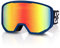 EXP VISION Skibrille für Damen und Herren, Snowboard Brille Schneebrille OTG 100% UV-Schutz Skibrille für brillenträger, Anti-Nebel Snowboard Brille Ski Goggles (Rot)
