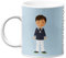 Worfull Regalos Taza comunión personalizada, taza original, taza con nombre y fecha un día especial para un regalo único (Niño Moreno)