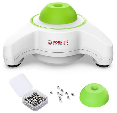 FOUR E'S SCIENTIFIC Vortex Batidora de color, 5600 rpm, con 100 bolas de acero, mezcla rápida, modo táctil de 6 mm, mezclador de color orbital, mezclador para pintura acrílica, esmalte de uñas, tubo