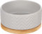 Hundenapf Keramik – hundenapf Keramik groß – 990ml – rutschfest & elegant – rund grau – Flamingo Hundenapf Bianco grau