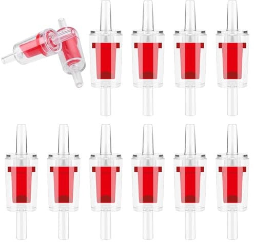 Andibro Lot de 10 clapets anti-retour pour pompe à air d'aquarium - Anti-retour - Pour tuyau d'air de 1,9 cm - Transparent