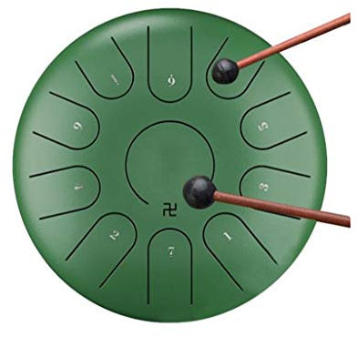 8 Zoll 11 Tone Edelstahl Zungentrommel Schlaginstrument Handtrommel mit Trommelstöcken Mallet Handtasche Handtrommel