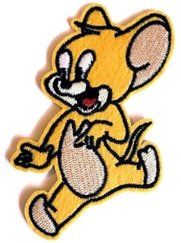 Hobbies and Patches Embroidered Iron On Patch Cat and Mouse Sly Vintage Retro Characters Cartoon Iron On Sew On Decoration Backpack Sweatshirt Knit Bag Jacket Jeans Applique