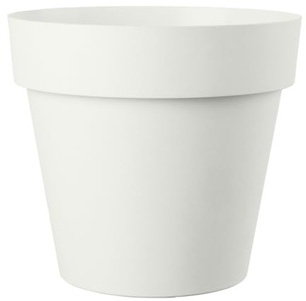 Kreher XXL Pflanztopf/Pflanzkübel rund mit 79 cm / 58 cm Durchmesser, ausstattet mit Rollen! Der Eye-Catcher für Garten, Terrasse, Restaurants & Gewerbe! (Weiß, XXL-Ø79cm)