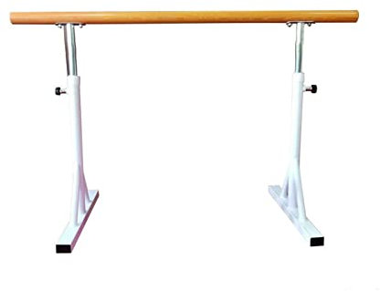 Mioedi Tragbare Tanzstangen, unabhängig voneinander verstellbar, für Tanzübungen, horizontale Stange, Holz, Ballett, verwendet und im Studio (weiß, 1 m)