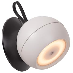 LUCIDE LUNEX - wiederaufladbare Wandleuchte Innen/Außen - Akku/Batterie - LED Dim. - 1x2W 3000K - IP54 - Magnetisch - Weiß