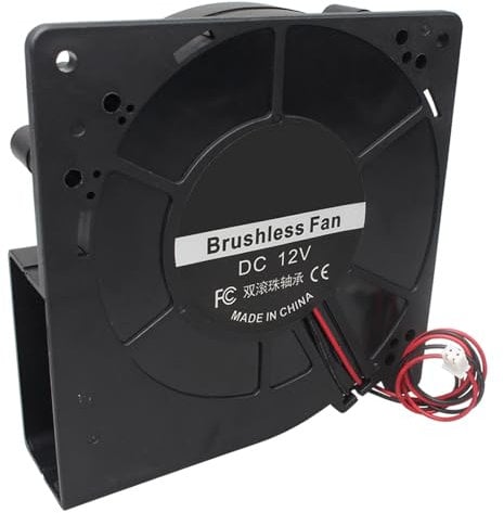 Jopto PWM Brushless Cooling Blower Fan 120x120x32mm 12032 DC 12V Dual Ball Bearing High Airflow With 2 Pin Terminal Compatible With Desktop 3D Printer PC CPU Computer Case With 28cm 11.02inch Cable