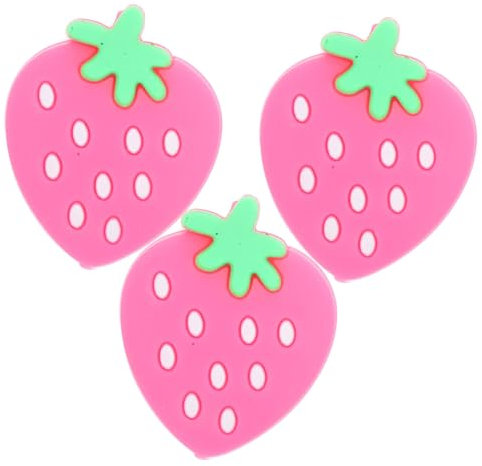 Anneome Antivibrante in Silicone per Racchetta da Tennis 3 Pezzi Ammortizzatore per Racchetta da Tennis Design Ergonomico alla Fragola