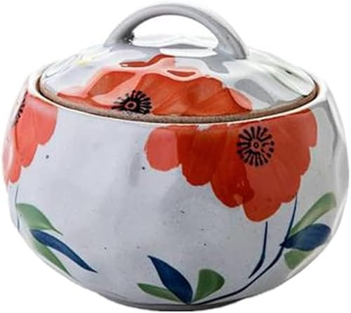 ABNNHK Stew Pot,Soup pot, Cooking Pot with Lid Soup Cooking Pots High Temperature Stew Mini Ceramic Casserole Egg Milk Frying Pan Kitchen Steam Cookware(B) (B)