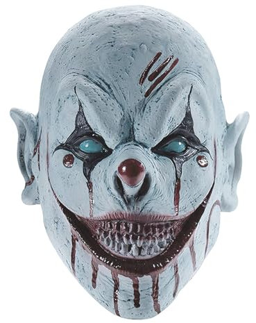 La Llareta Masque de Clown d'Horreur Halloween - Masque en Latex Effrayant pour Fête d'Halloween, Accessoire de Costume Terrifiant pour Adultes et Adolescents