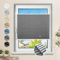 Plissee ohne Bohren Verdunkelung Klemmfix Grau 85x200cm Thermo Plissees 100% Verdunklung Rollos für Fenster & Tür Verdunklungsplissee ohne Bohren Sichtschutz und Sonnenschutz