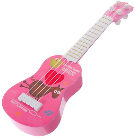 Ukulele Für Kinder Kleine Ukulele Tenor-Ukulele Mini-gitarrenspielzeug Ukulele-Musikinstrument Kinder-Ukulele Sopran-Ukulele Tragbare Ukulele Anfänger Üben Ukulele Plastik Rosa PHENOFICE