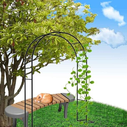 WCQSYY Arco De Jardin para Plantas Arco De Hierro Forjado para Plantas Trepadoras Arco De Rosales para Plantas Trepadoras,Blanca,W3.5M*H2.2M