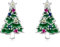 Weihnachtsbaum Ohrringe für Damen 925 Sterling Silber Weihnachtsbaum Ohrstecker Weihnachtsfeier Schmuck Geschenke für Frauen