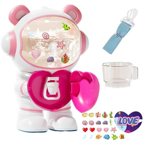 Generic Kids Astronaut Water Dispenser Toy, Pink Plastic, Textured Finish