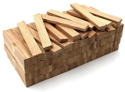 80x Holzleiste 22x8x160mm Eiche lose Bastelklötzchen zum Basteln Bastelstäbe (Ulme 22x8x160mm)