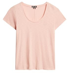 Superdry Damen Studios T-Shirt mit tiefem Ausschnitt