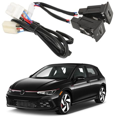 GNXfixt Dual USB Adapter Ladesteckdose Schnellladegerät für Golf/GTI/R-Line (MK5/MK6) J-t-a MK4 S-c-o EOS, USB Ladegerät Buchse Steckdose