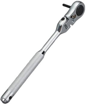 2 in 1 Multifunktionaler Ratschenschlüssel Flexibler Kopf Umschaltknarre aus Stahl für Möbel