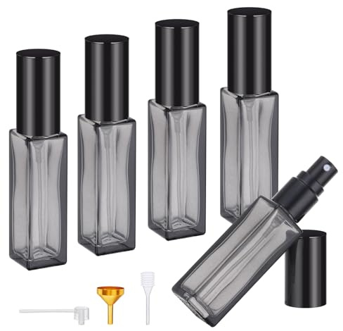 Segus Perfume Atomisers Refillable, 5Pcs 10ml Travel Aftershave Dispenser, Small Perfume Spray Bottle, Empty and Leakproof, Handbag Essentials