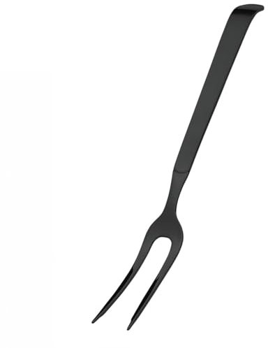 AMEFA BUFFET Bratengabel | Fleischgabel | Grillgabel zum Servieren | Servierbesteck | 18/10 Edelstahl | satiniert | schwarz | Länge 32 cm