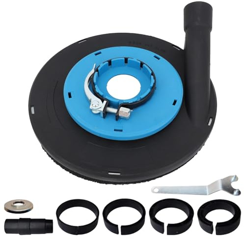 Campana de extracción para amoladora angular, campana de extracción profesional de 230 mm, juego de campana de extracción, amoladora de suelo, lijadora de hormigón, cubierta protectora para fresadora