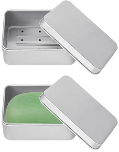 2 Pezzi Portasapone per Bagno Cucina, Porta Shampoo Solido, Porta Sapone con Scolapiatti Drenaggio Rapido ed Efficiente, per l'uso a Casa o in Viaggio