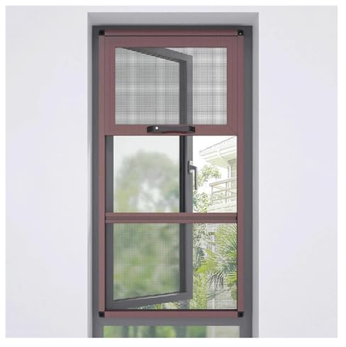 Expandable Window Screen for Child Safety, Adjustable Mesh Guard with Pulley System to Prevent Falls, Ideal for Home Security