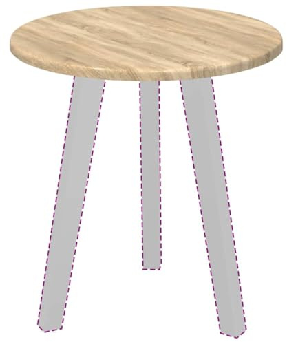 vidaXL Table Top Ø 40 x 1.5 cm Round Engineered Wood Sonoma Oak