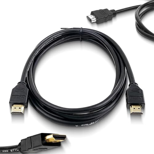 TB1 HDMI Cable 2m, 5 Pack, 4K HDMI 2.0 Leads for TV, Monitor, PS5, PS4, Xbox, Laptop & Projector, Slim Flat High Speed Cables with Gold Plated Connectors