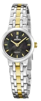 Festina Damenuhr Analog aus Edelstahl 316L Goldfarben | Quarzuhr, Widerstandsfähiges Mineralglas, Wasserdicht 5 ATM, F20747/4, Mademoiselle