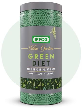 Green Diet – 1 kg – Bio-Pflanzennahrung für Topfpflanzen im Innen- und Außenbereich, ausgewogene Makro- & Mikronährstoffe, langsam lösbares Granulat