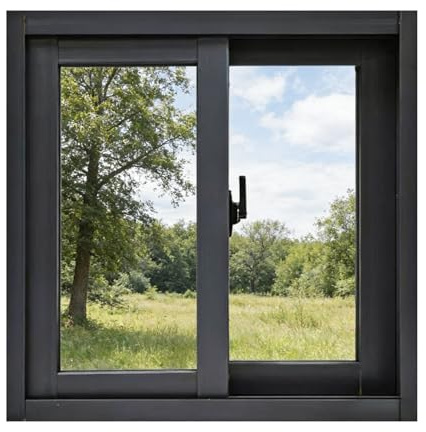 Fenêtres Coulissantes De Sous-sol, Fenêtres Horizontales Avec Verre Trempé, Convient Aux Cabanons, Poulaillers, Maisons De Jeux, Maisons Familiales(HxW black,80x100cm/31.5x39.4in)